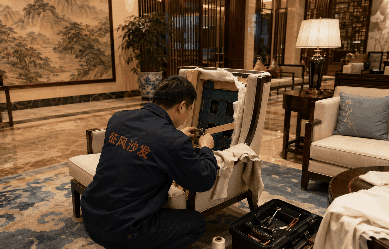 民宿沙发套定做案例图